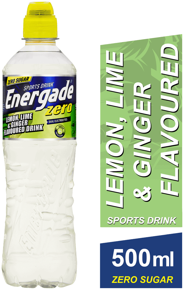 Energade Zero Lemon, Lime & Ginger Flavoured Sports Drink 500ml