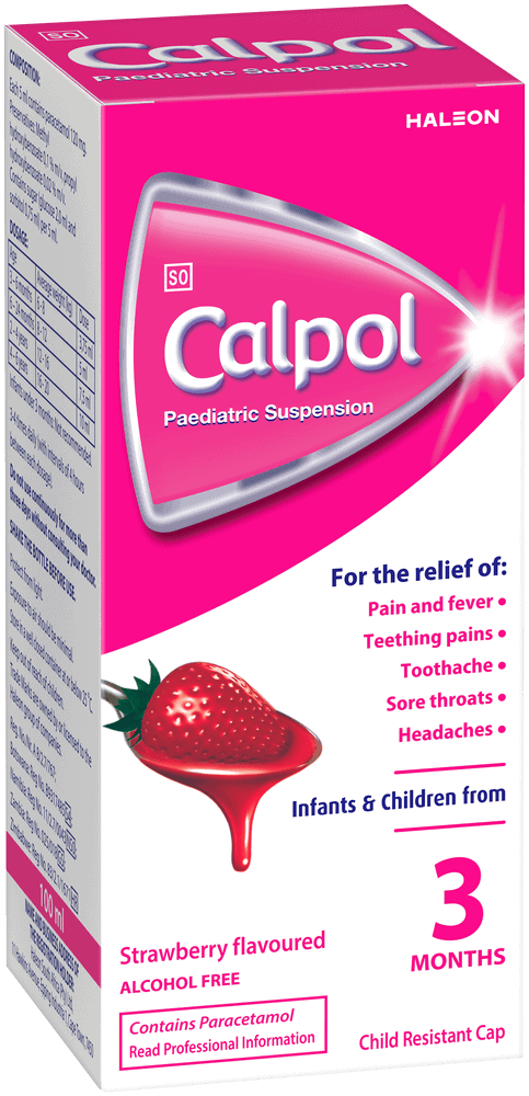 Calpol Strawberry Flavoured Paediatric Suspension 100ml