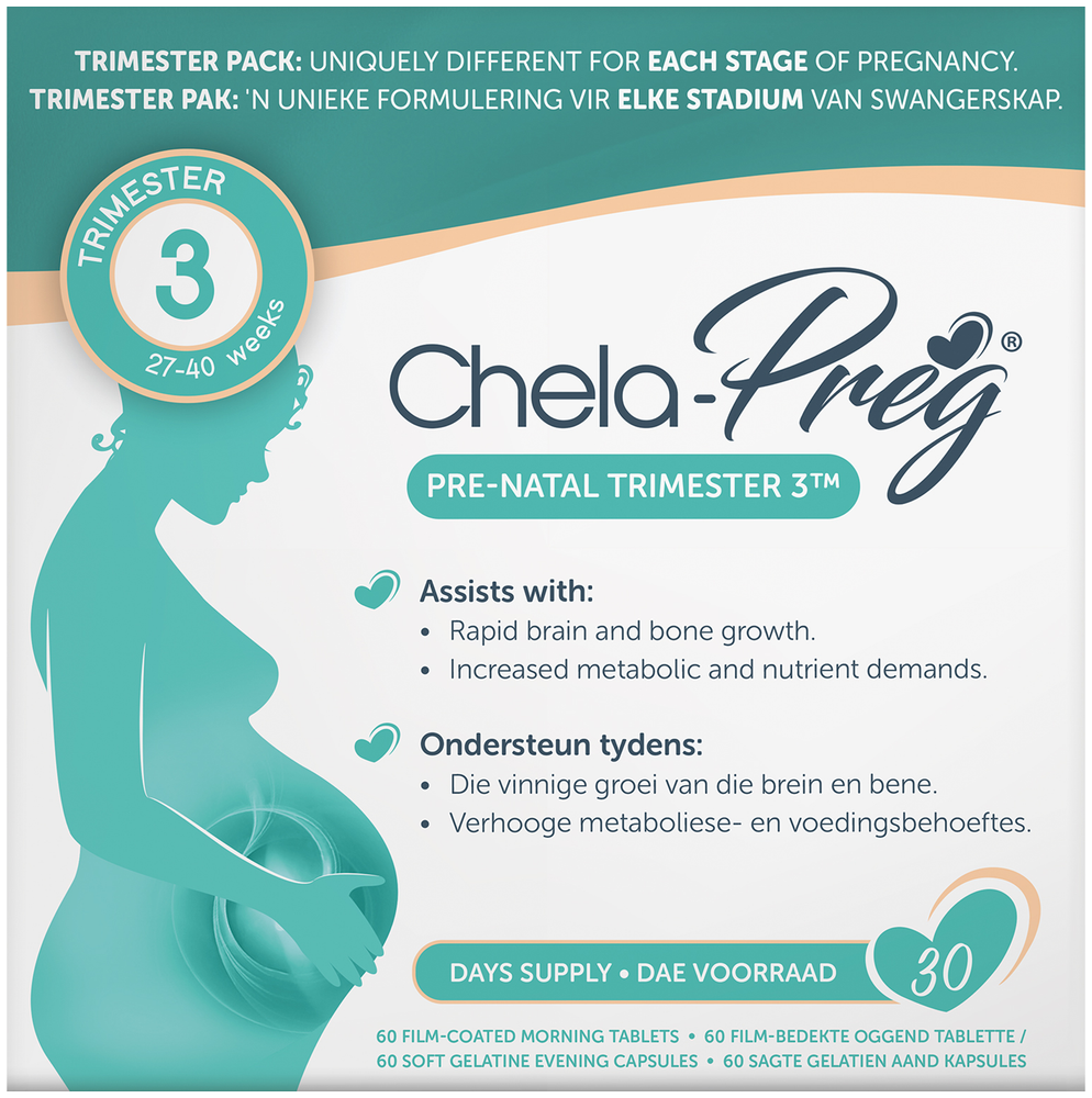 Chela-preg Trimester 3 Pre-Natal Multivitamin 120pk