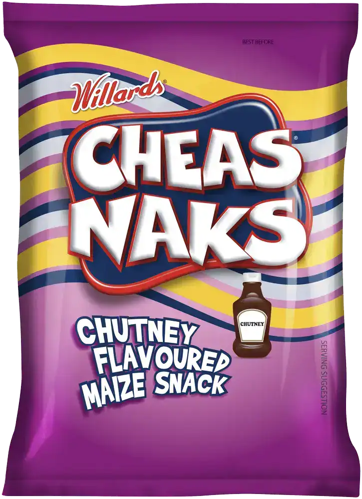 Willards Cheasnaks Chutney Flavoured Maize Snack 135g