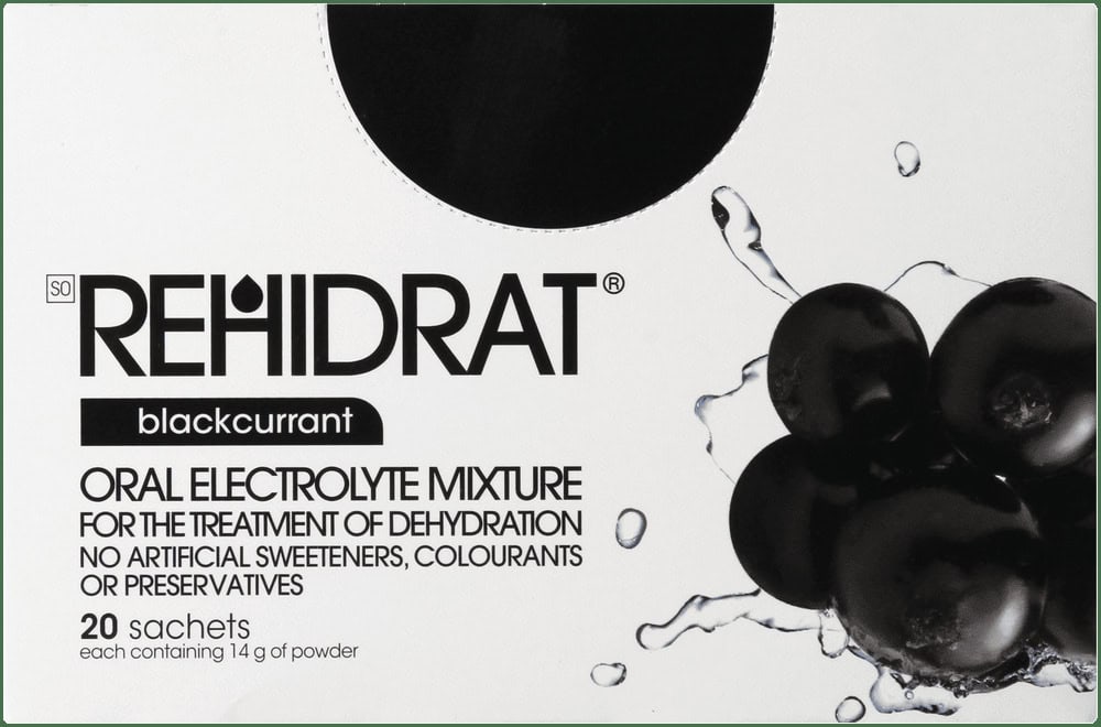 Rehidrat Blackcurrant Oral Electrolyte Mixture Sachets 20 x 14g