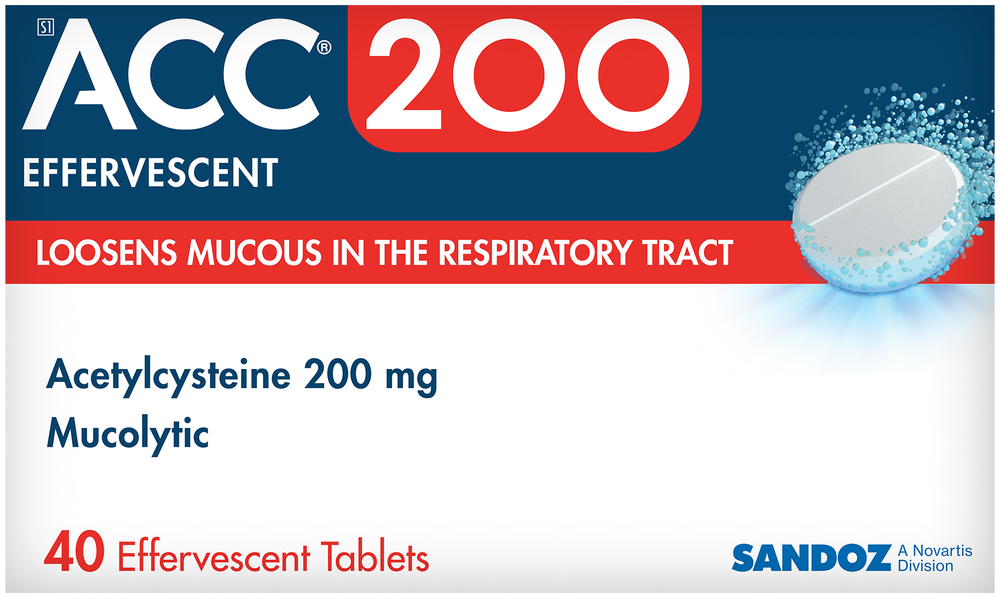 ACC 200 Mucolytic Effervescent Tablets 40pk