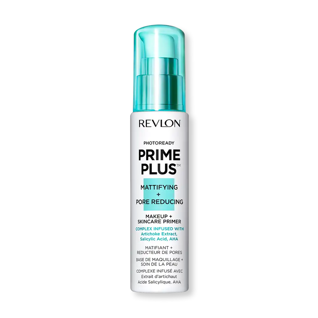 Front of Revlon PhotoReady Prime Plus Mattifying + Pore Reducing Primer, 30 ml bottle
