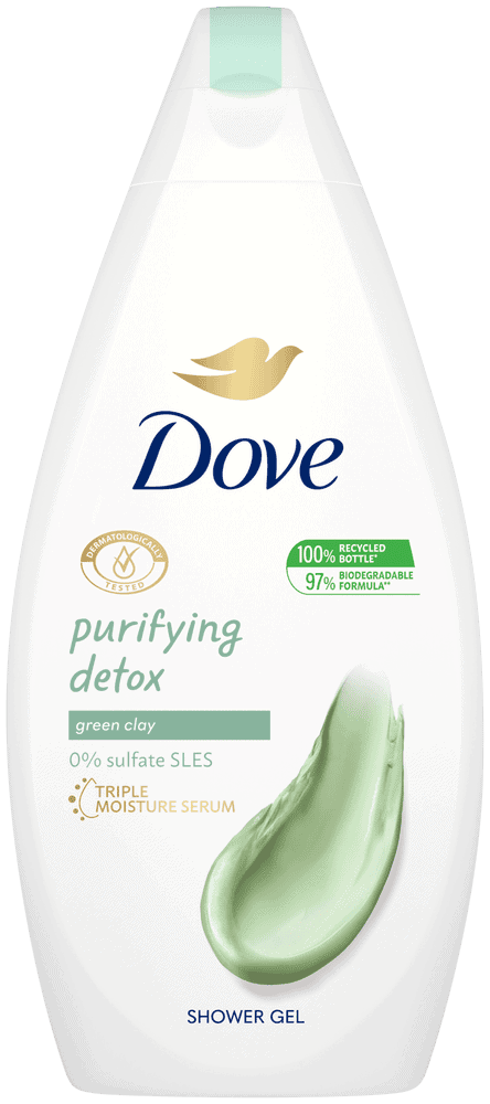 Dove Green Clay Purifying Detox Body Wash 500ml
