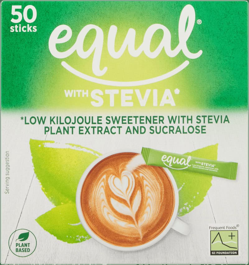 Equal Low Kilojoule Sweetener with Stevia Sticks 50pk