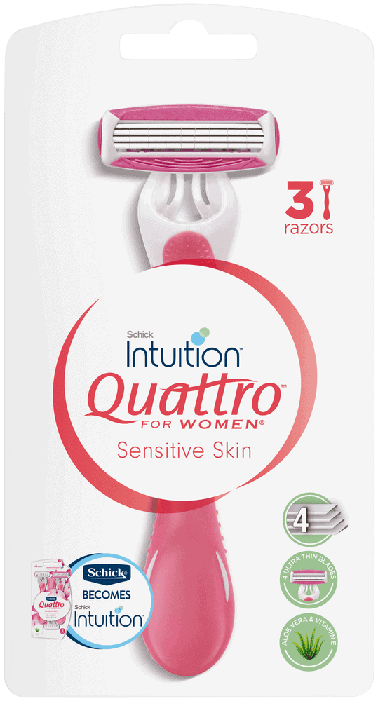 SCHICK QUATTRO 4 WOMEN DISP 3'S
