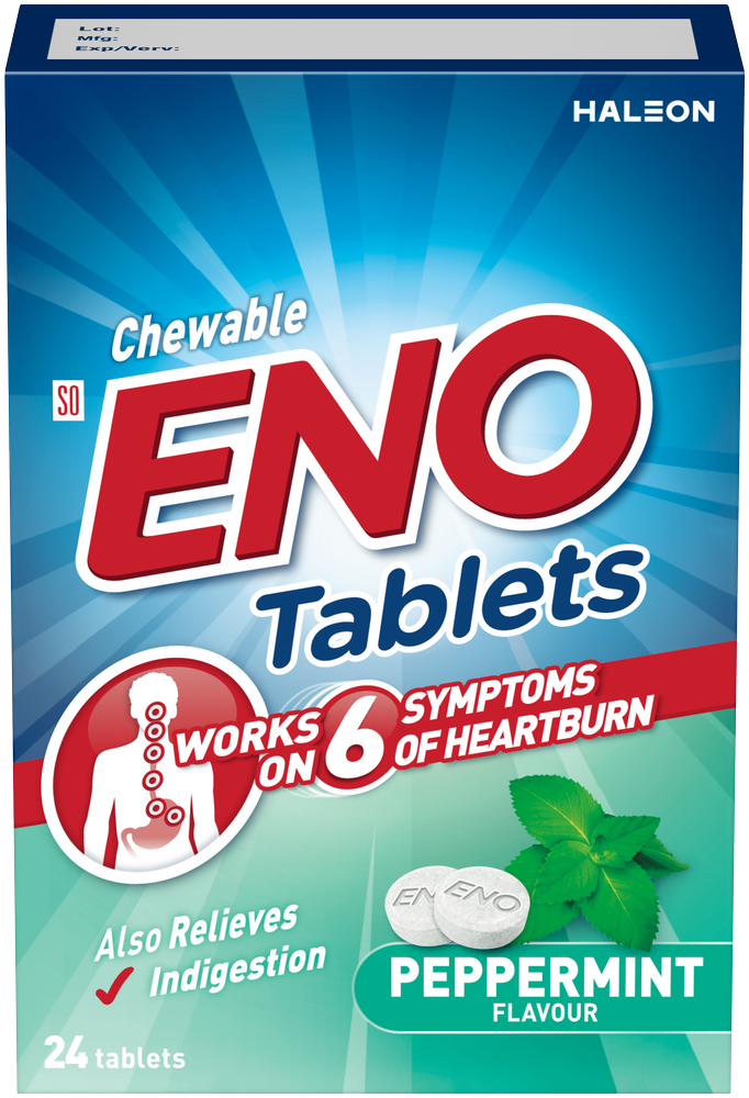 ENO Peppermint Flavour Chewable Tablets 24pk