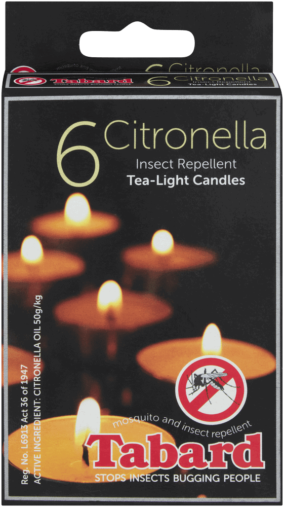 Tabard Citronella Insect Repellent Tea-Light Candles 6pk