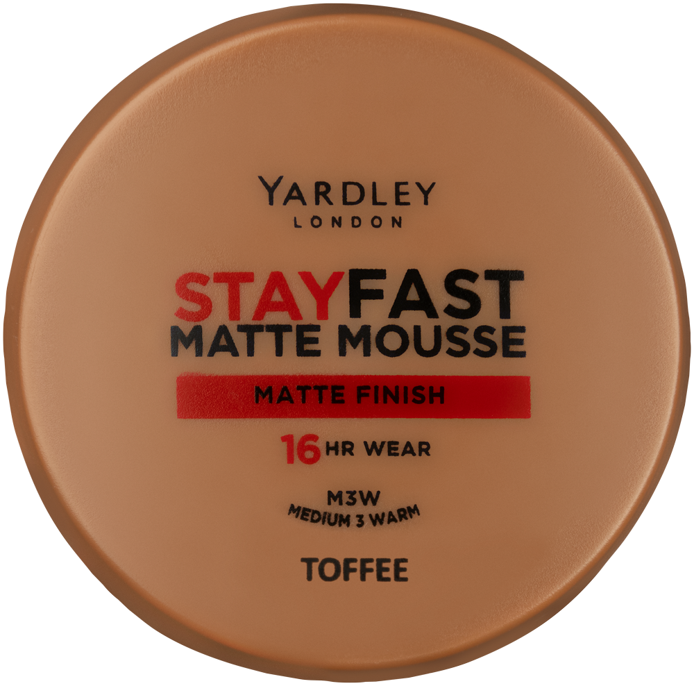 Yardley Stayfast Toffee 16HR Matte Mousse Foundation 12g