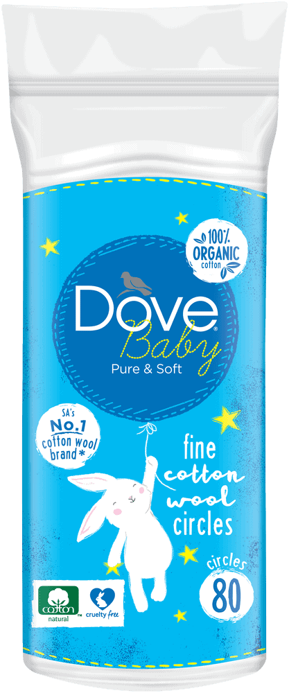 Dove Baby Fine Cotton Wool Circles 80pk