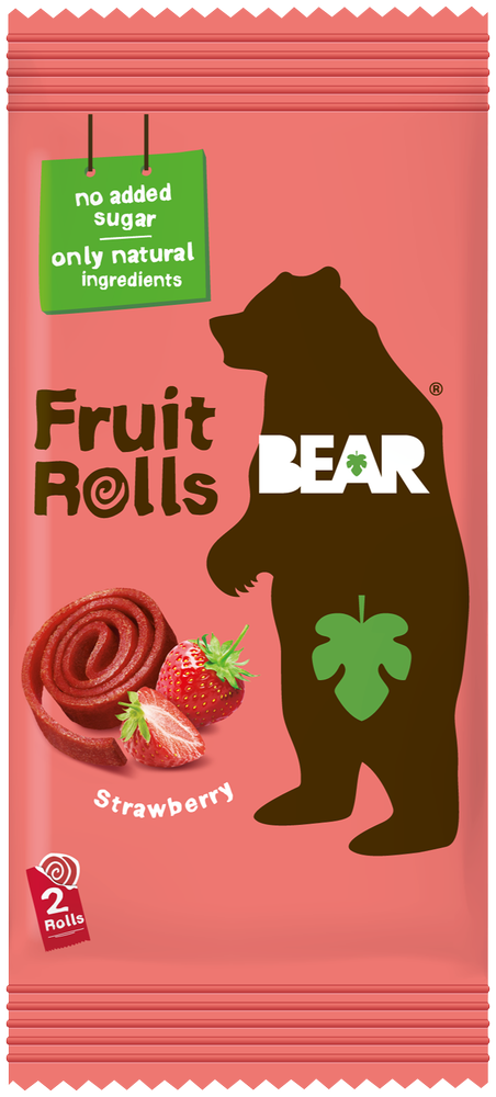 BEAR Strawberry Fruit Rolls 2pk