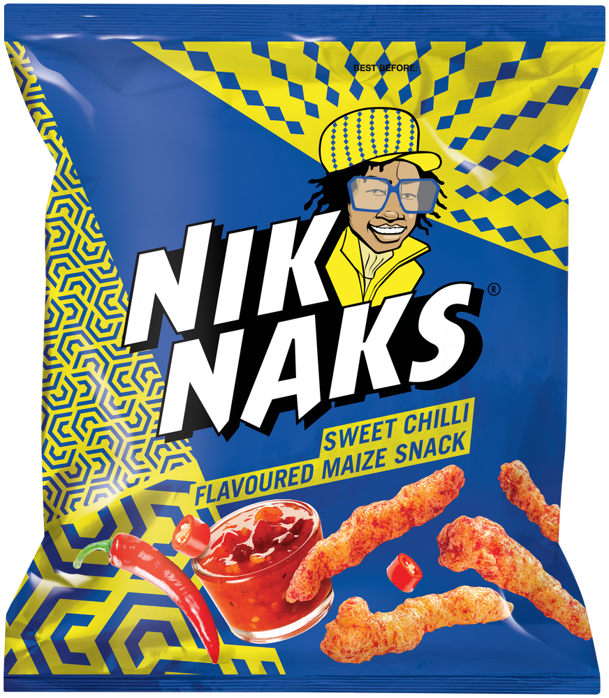 Niknaks Sweet Chilli Flavoured Maize Snack 50g