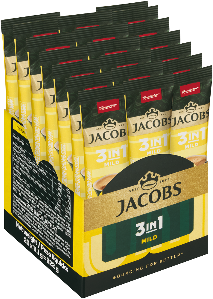 Jacobs 3-in-1 Mild Instant Coffee 20 x 11.1g