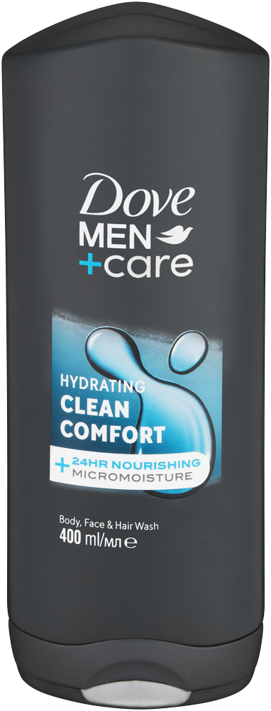Dove Men+care Hydrating Clean Comfort Body, Face & Hair Wash 400ml