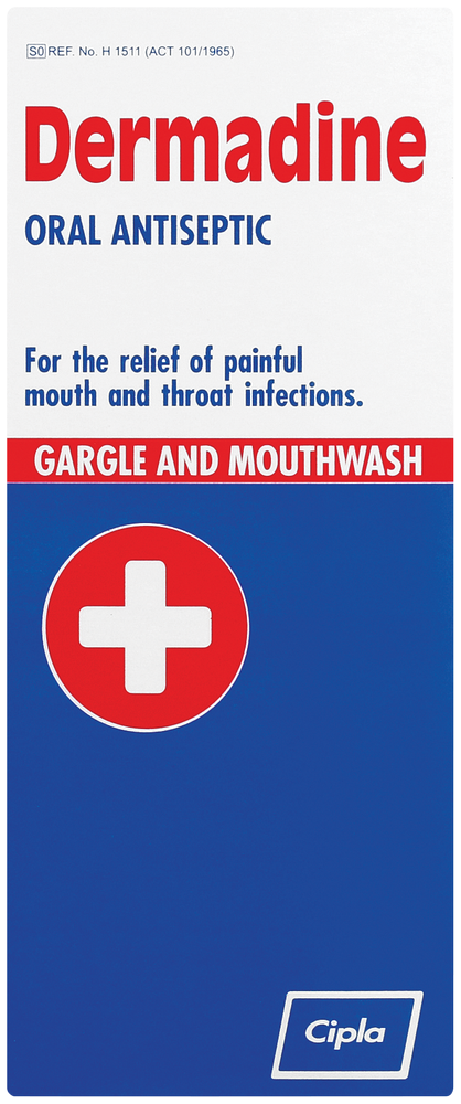 Dermadine Oral Gargle & Mouthwash Antiseptic 200ml