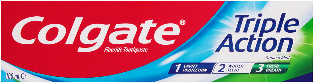 Colgate Triple Action Original Mint Fluoride Toothpaste 100ml