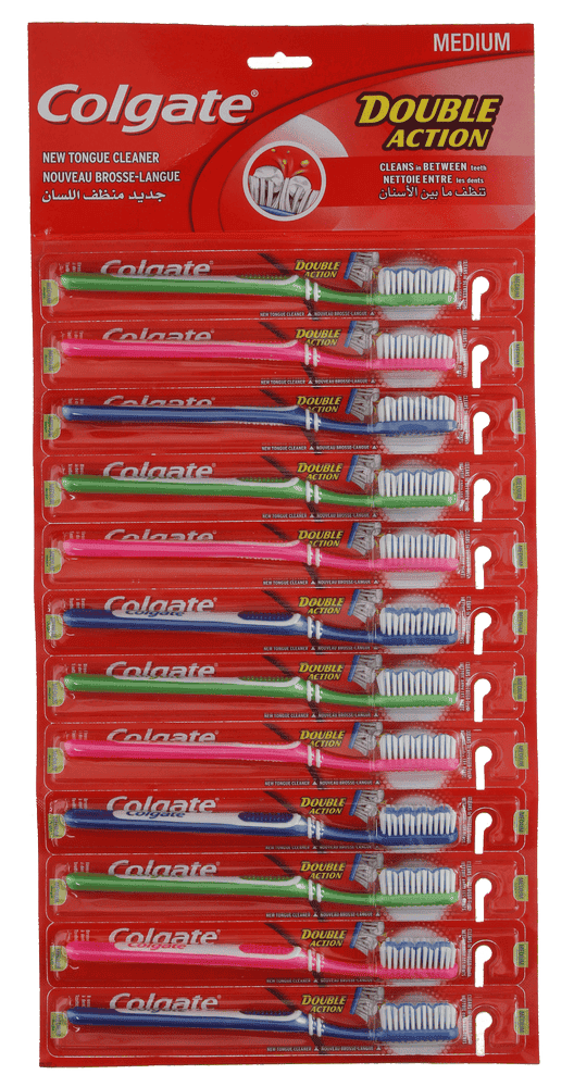 Colgate Double Action Medium Toothbrush 12pk 12pk