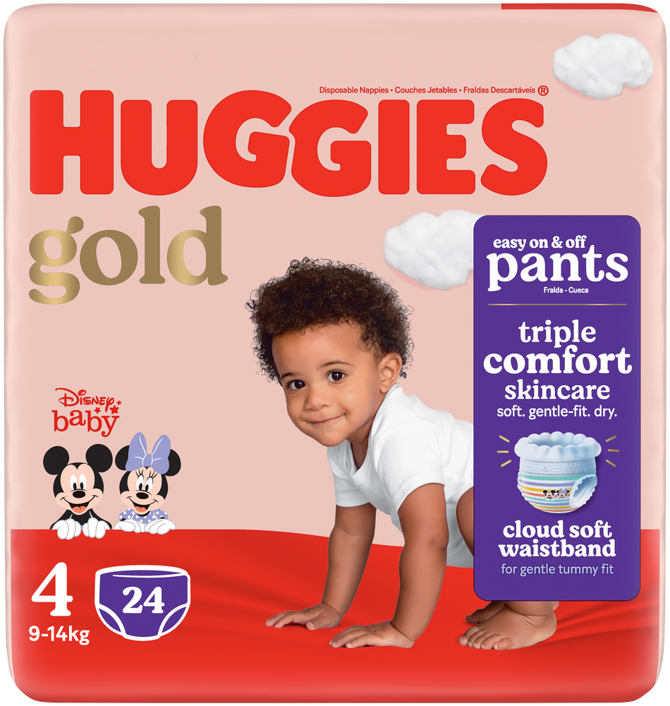 Huggies Gold Size 4 Disposable Nappy Pants 24pk
