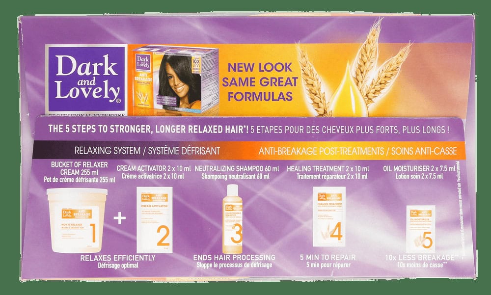 Dark And Lovely Anti Breakage No-Lye Relaxer Kit 1s