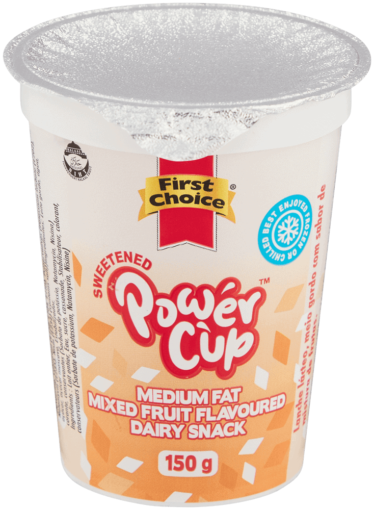 First Choice Power Cup Mixed Fruit Flavoured Medium Fat Dairy Snack 150g