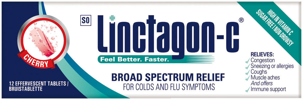 Linctagon-c Cherry Effervescent Tablets 12pk