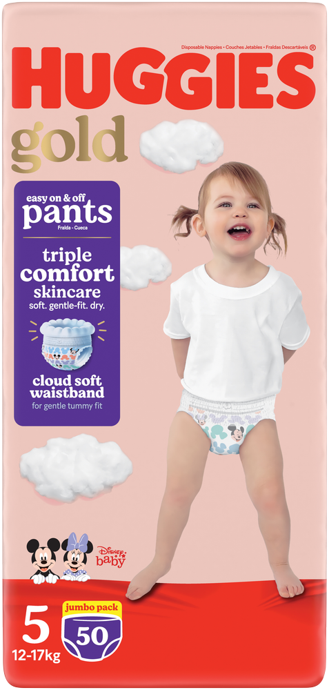 Huggies Gold Size 5 Disposable Nappy Pants 50pk