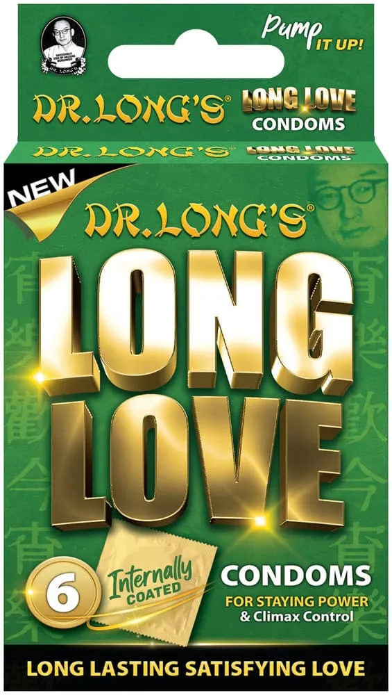 Dr. Long's Special Edition Climax Control Long Love Condoms 6pk
