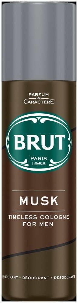 BRUT Musk Aerosol Deodorant Body Spray 120ml