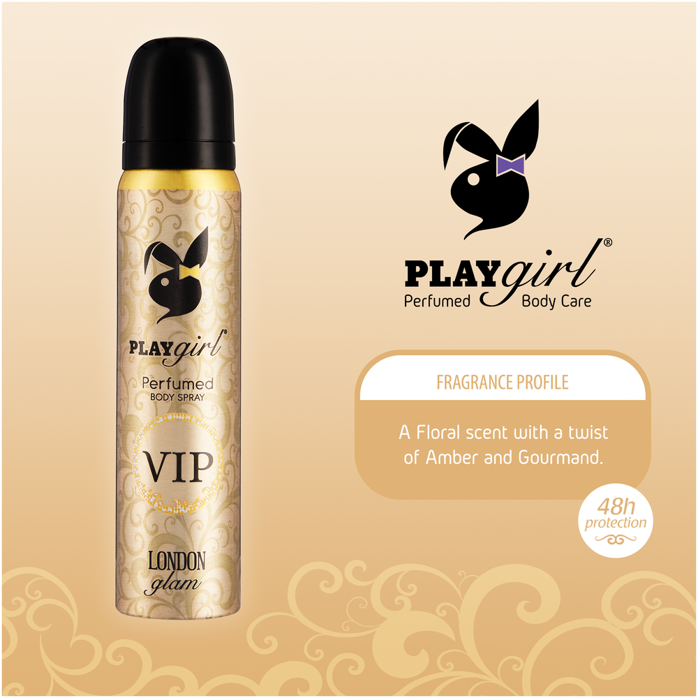 Playgirl VIP London Glam Perfumed Body Spray 90ml