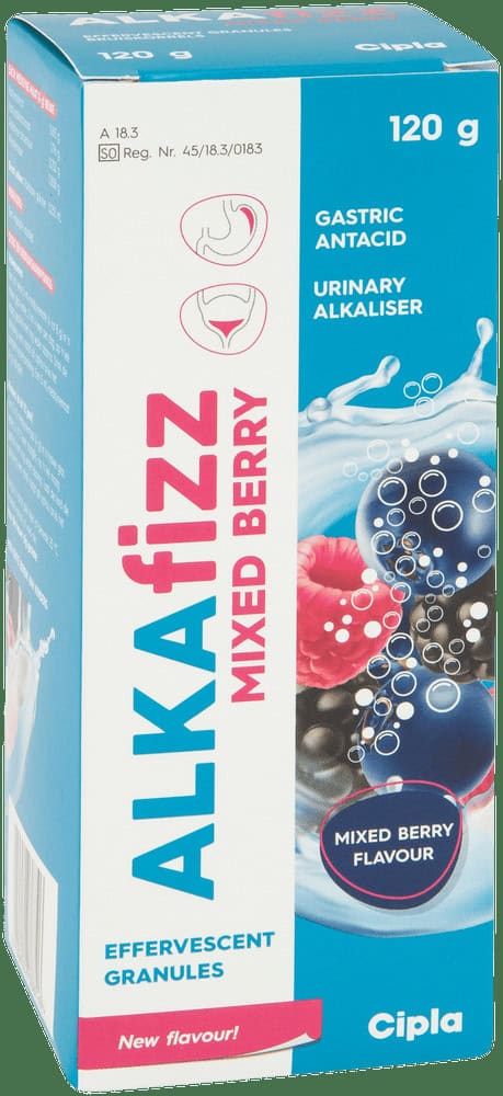 Alka Fizz Mixed Berry Flavour Gastric Antacid Effervescent Granules 120g