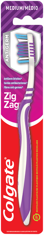 Colgate ZigZag Medium AntiGerm Toothbrush 1s