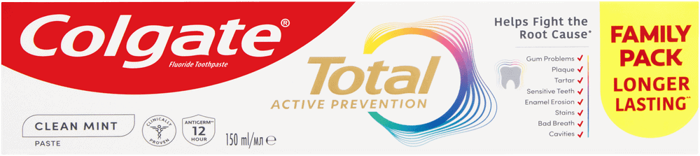 Colgate Total Clean Mint Fluoride Toothpaste 150ml