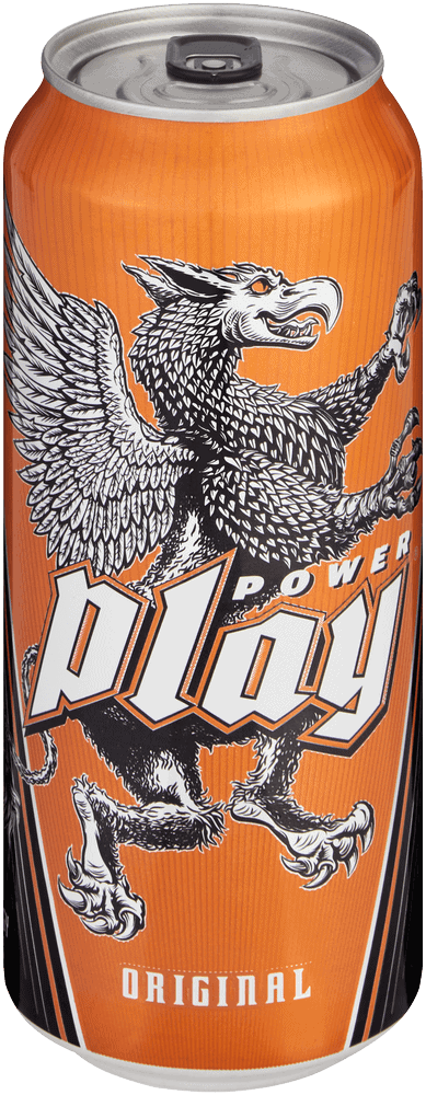 Front of Power Play Original energy drink 500 ml can