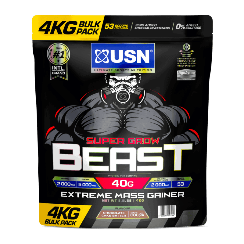 USN SUPER GROW BEAST 4KG CHOCOLATE
