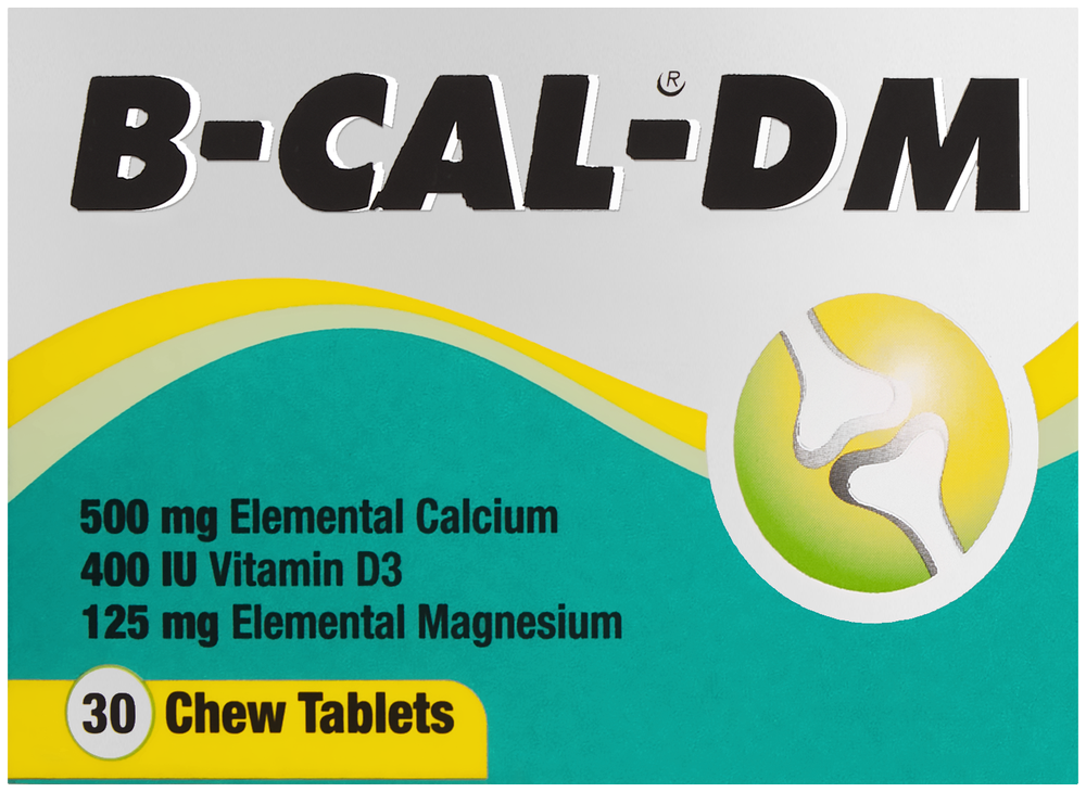B-cal DM Calcium Supplement Chew Tablets 30pk