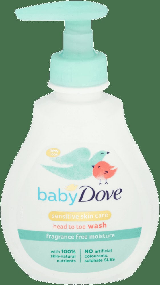 Baby Dove Sensitive Moisture Fragrance-Free Head to Toe Wash 200ml