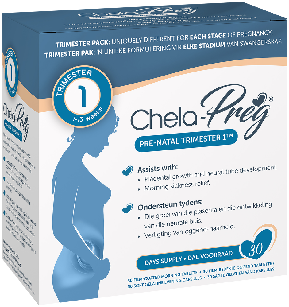 Chela-preg Trimester 1 Pre-Natal Multivitamin 60pk