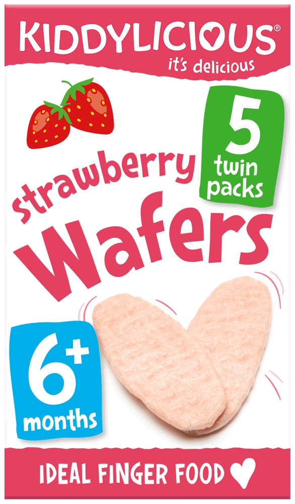 Kiddylicious Strawberry Rice Wafers 5 x 4g