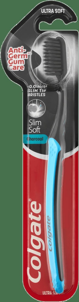 Colgate SlimSoft Ultra Soft Charcoal Toothbrush 1s