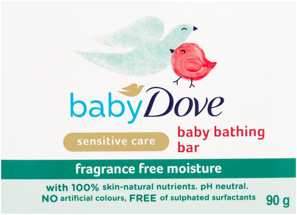 Baby Dove Sensitive Care Fragrance Free Moisture Baby Bathing Bar 90g