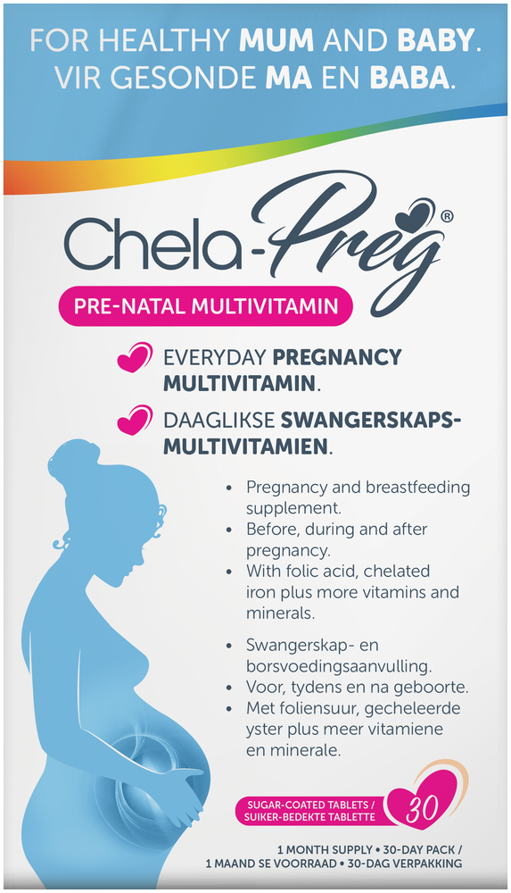 Chela-preg Pre-Natal Multivitamin Tablets 30pk
