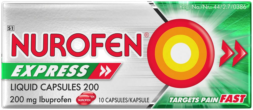 Nurofen Express 200mg Pain Relief Liquid Capsules 10s