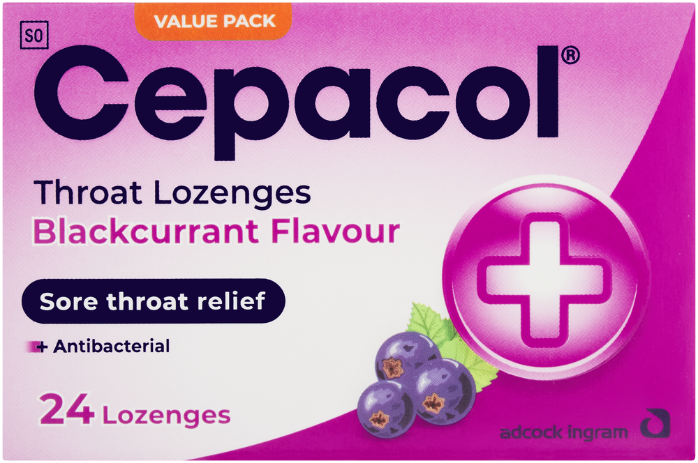 Cepacol Blackcurrant Flavour Throat Lozenges 24pk