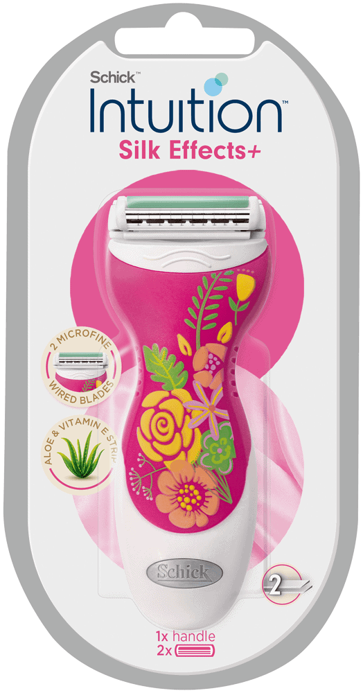 Schick Intuition Silk Effects+ Razor & Cartridges 3pc