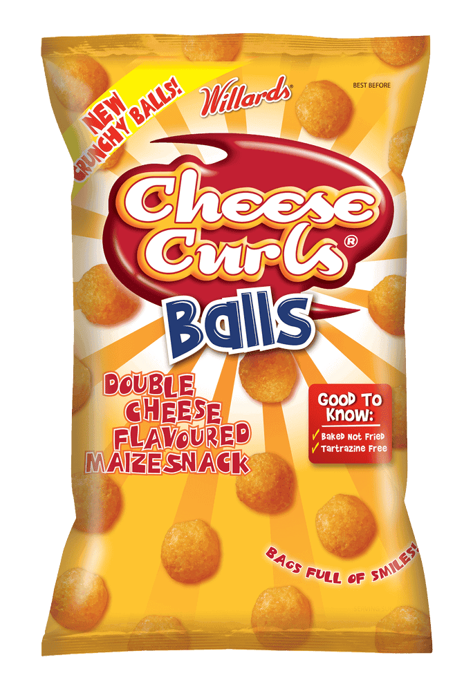 Willards Cheese Curls Double Cheese Flavoured Maize Snack 100g