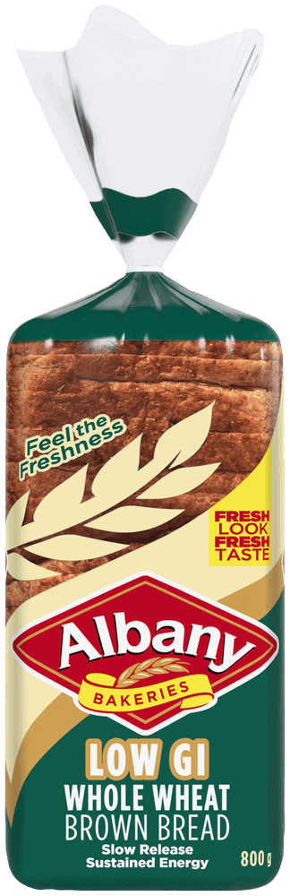 Albany Low G.I Wholewheat Brown Bread 800g