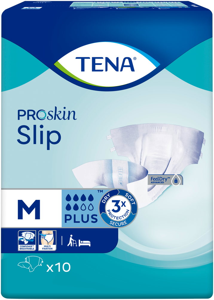 TENA ProSkin Plus Adult Incontinence Slip Nappy 10pk
