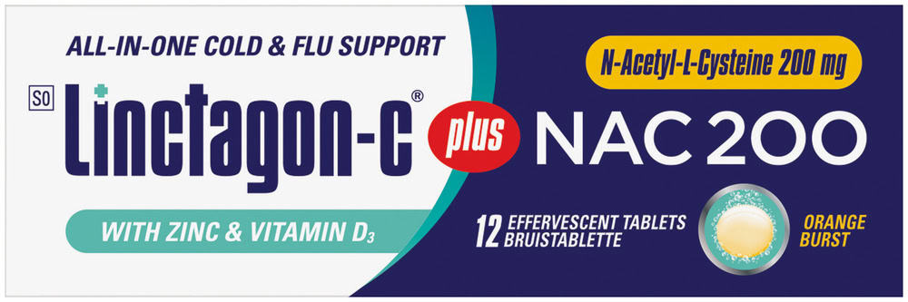 Linctagon-c Plus NAC 200 Effervescent Tablets 12pk
