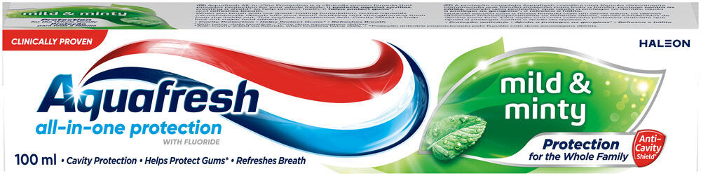 Aquafresh All-in-One Protection Mild & Minty Fluoride Toothpaste 100ml