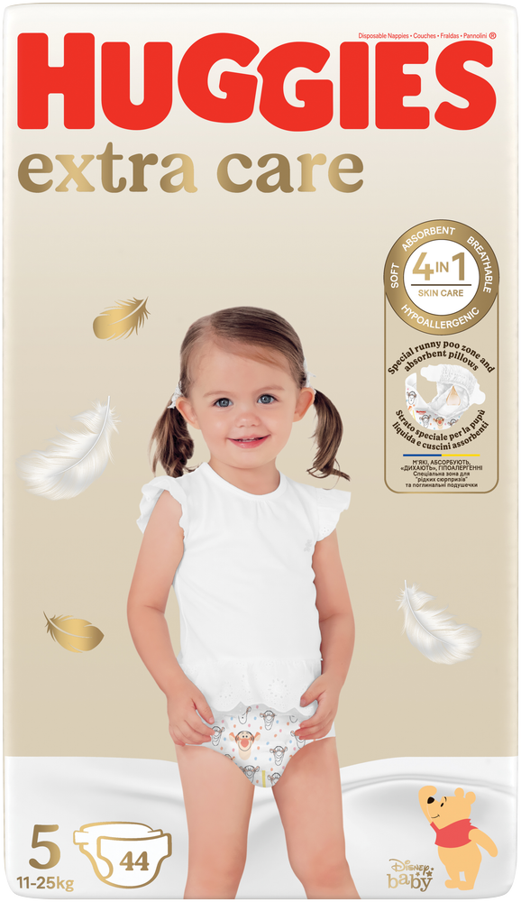 Huggies Extra Care Size 5 Disposable Nappies 44pk